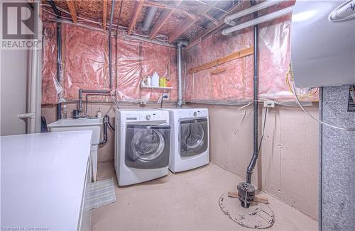 laundry is in utility room in the basement - 71 Denlow Street, Kitchener, ON - Indoor Photo Showing Laundry Room