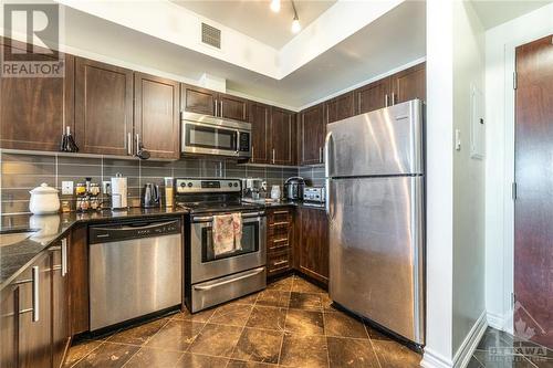 234 Rideau Street Unit#2303, Ottawa, ON - Indoor Photo Showing Kitchen With Stainless Steel Kitchen