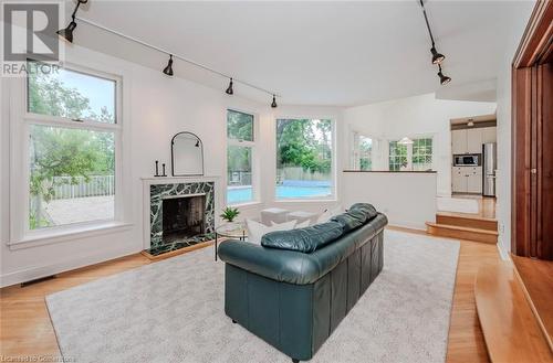 272 Mary Street, Waterloo, ON - Indoor Photo Showing Living Room With Fireplace