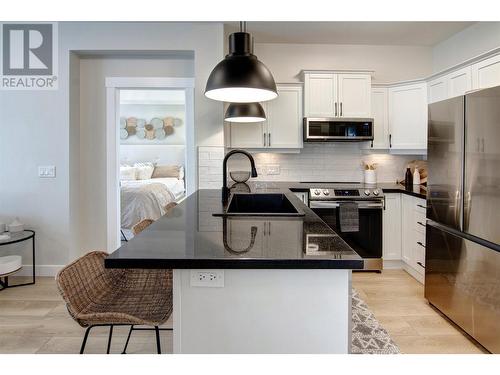 3533 Carrington Road Unit# 214, West Kelowna, BC - Indoor Photo Showing Kitchen With Stainless Steel Kitchen With Upgraded Kitchen