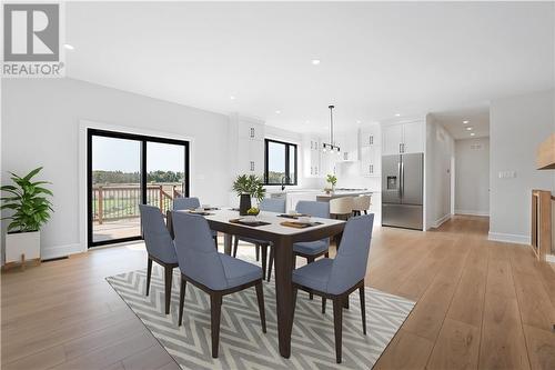 Virtually staged. - 3773 River Road, Renfrew, ON - Indoor Photo Showing Dining Room