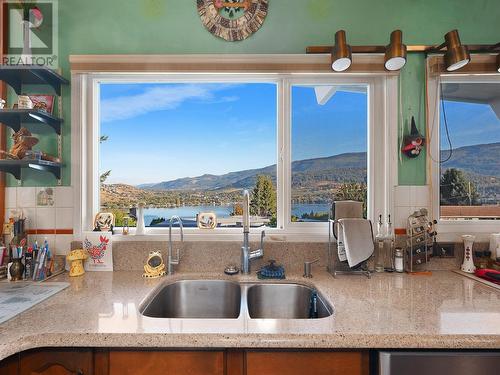 8609 Kalview Drive, Coldstream, BC - Indoor Photo Showing Kitchen With Double Sink