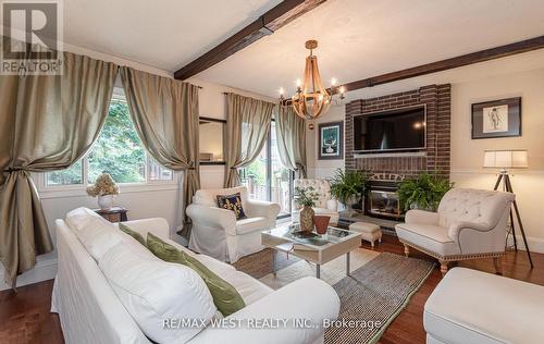 12 Axminster Road, Brampton, ON - Indoor Photo Showing Living Room With Fireplace