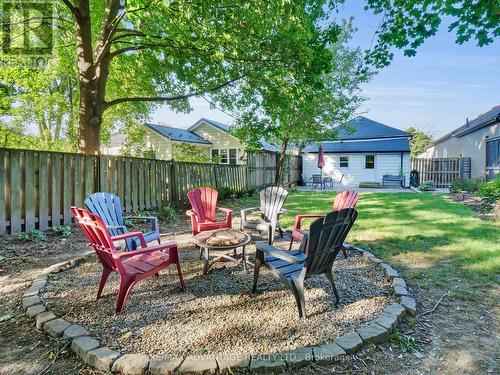 Fire pit for summer & fall evenings - 80 Edward Street, London, ON - Outdoor With Deck Patio Veranda