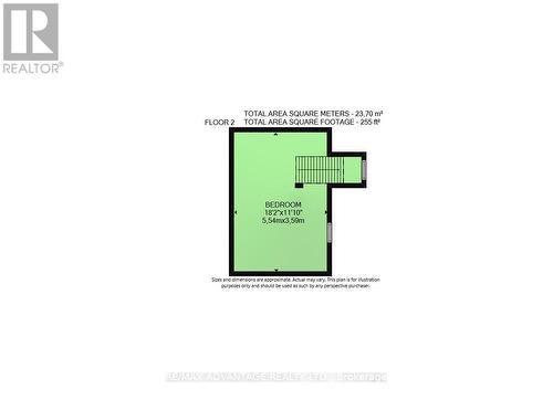 Bedroom, office or min-retreat area floorplan - 80 Edward Street, London, ON - Other