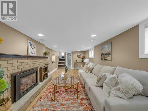 1168 Argyle, Windsor, ON - Indoor Photo Showing Living Room With Fireplace