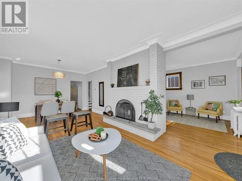 1168 Argyle, Windsor, ON - Indoor Photo Showing Living Room With Fireplace