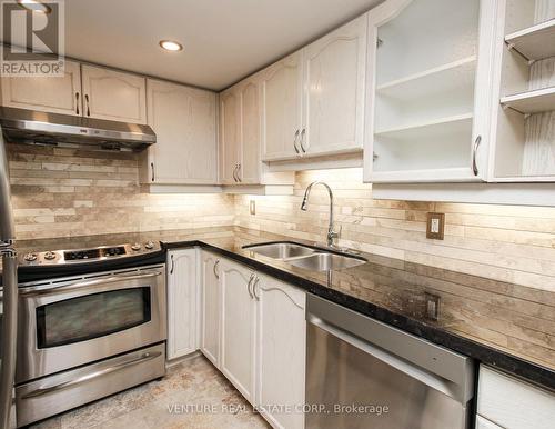 312 - 121 Woodbridge Avenue, Vaughan, ON - Indoor Photo Showing Kitchen With Stainless Steel Kitchen With Double Sink