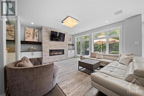 144 Derbeyshire Street, Ottawa, ON - Indoor Photo Showing Living Room With Fireplace