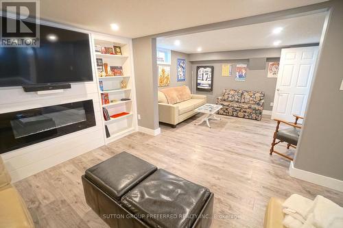 572 Ridgewood Crescent, London, ON - Indoor Photo Showing Basement With Fireplace