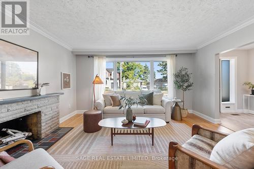 47 Janet Boulevard, Toronto, ON - Indoor Photo Showing Living Room With Fireplace