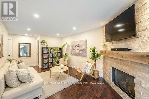 42 Madrid Crescent, Brampton, ON - Indoor Photo Showing Living Room With Fireplace