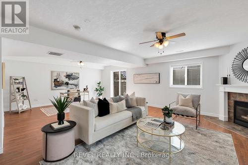 32 Sherwood Street, Orangeville, ON - Indoor Photo Showing Living Room With Fireplace