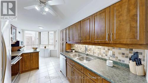 1504 - 3605 Kariya Drive, Mississauga, ON - Indoor Photo Showing Kitchen With Double Sink