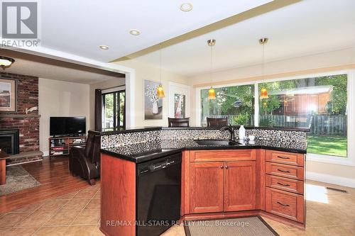 26 Hastings Drive, Markham, ON - Indoor Photo Showing Kitchen With Fireplace