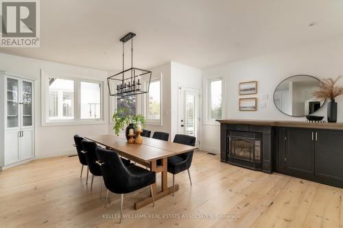 50 Lyonsview Lane, Caledon, ON - Indoor Photo Showing Dining Room With Fireplace