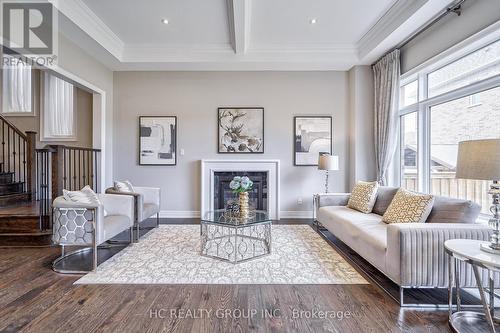 53 St Ives Crescent, Whitby, ON - Indoor Photo Showing Living Room With Fireplace