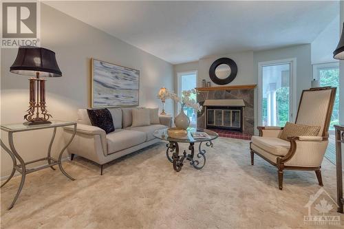 54 Pinetrail Crescent, Ottawa, ON - Indoor Photo Showing Living Room With Fireplace