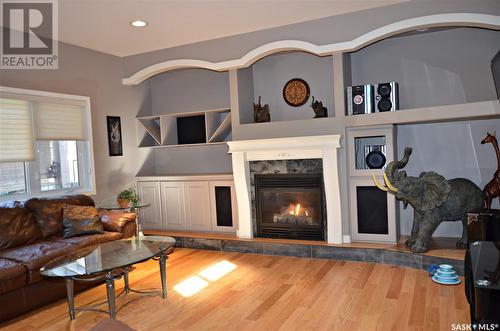 134 Beechmont Crescent, Saskatoon, SK - Indoor Photo Showing Living Room With Fireplace