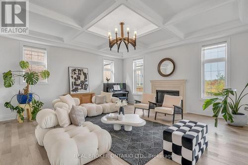 18 Ridgepoint Road, Vaughan, ON - Indoor Photo Showing Living Room With Fireplace