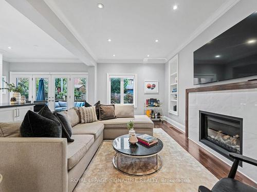 236 Winnett Ave, Toronto, ON - Indoor Photo Showing Living Room With Fireplace