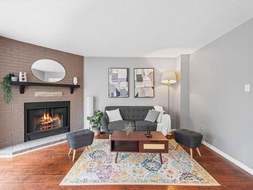 3193 Osbourne Rd, Mississauga, ON - Indoor Photo Showing Living Room With Fireplace