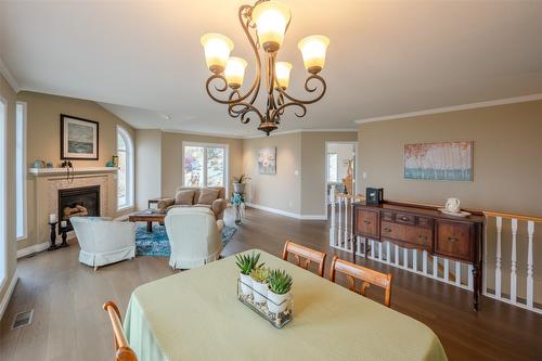 1380 Smethurst Road, Naramata, BC - Indoor Photo Showing Dining Room With Fireplace