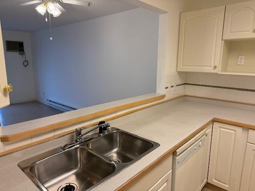 102-2401 South Main Street, Penticton, BC - Indoor Photo Showing Kitchen With Double Sink