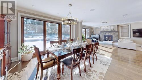 191 Dew Street, King, ON - Indoor Photo Showing Dining Room With Fireplace