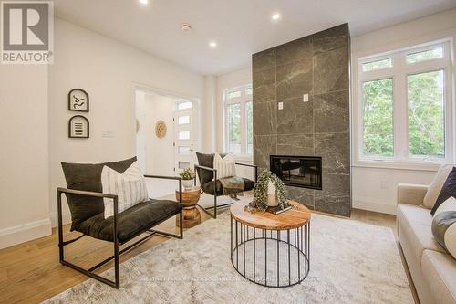 102 Dawson Street, Waterloo, ON - Indoor Photo Showing Living Room With Fireplace