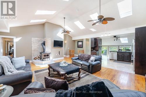 8045 Appleby Line, Milton, ON - Indoor Photo Showing Living Room With Fireplace