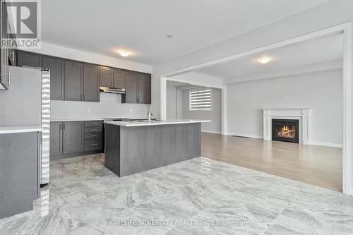 766 Sobeski Avenue, Woodstock, ON - Indoor Photo Showing Kitchen With Fireplace With Upgraded Kitchen