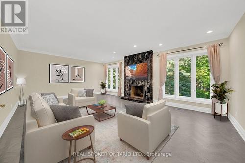 25 Jenkins Drive, Richmond Hill, ON - Indoor Photo Showing Living Room With Fireplace