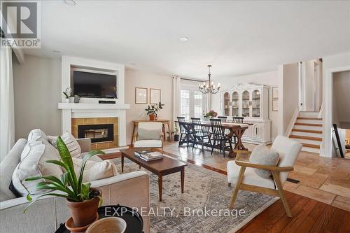 70 Country Club Drive, Hamilton, ON - Indoor Photo Showing Living Room With Fireplace