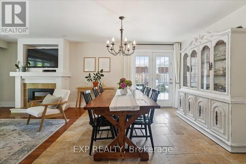 70 Country Club Drive, Hamilton, ON - Indoor Photo Showing Dining Room With Fireplace