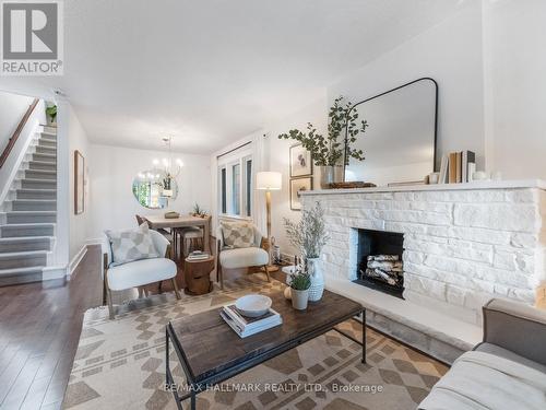 28 Juniper Avenue, Toronto, ON - Indoor Photo Showing Living Room With Fireplace