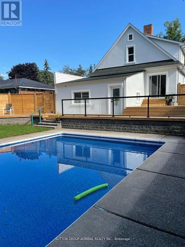 8 South Street W, Orillia, ON - Outdoor With In Ground Pool With Deck Patio Veranda With Backyard