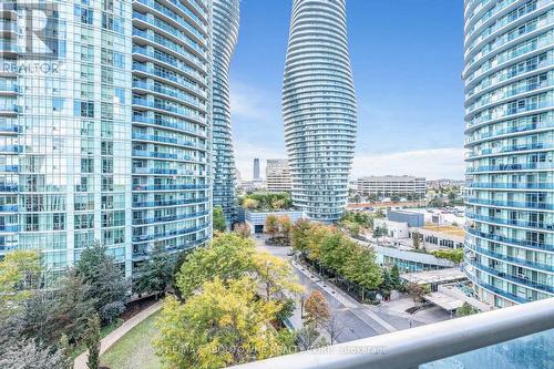 907 - 90 Absolute Avenue, Mississauga, ON - Outdoor With Balcony With Facade