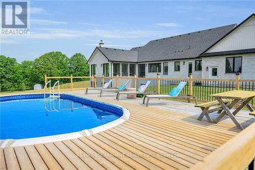 266 York Road, Haldimand, ON - Outdoor With Above Ground Pool With Deck Patio Veranda With Exterior