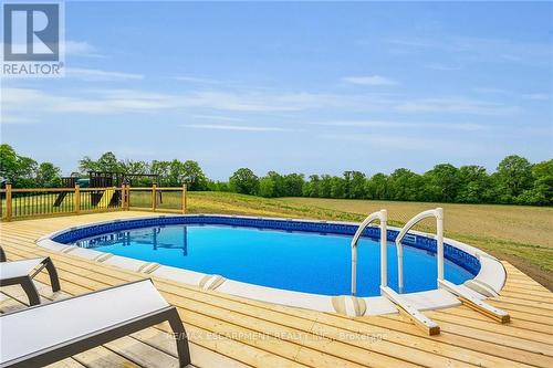 266 York Road, Haldimand, ON - Outdoor With Above Ground Pool With Backyard