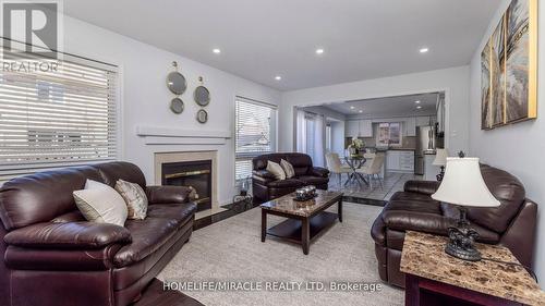 24 Williamson Drive, Brampton, ON - Indoor Photo Showing Living Room With Fireplace