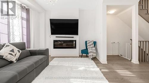 15 Haymarket Drive, Brampton, ON - Indoor Photo Showing Living Room With Fireplace