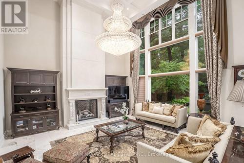 1180 Birchview Drive, Mississauga, ON - Indoor Photo Showing Living Room With Fireplace