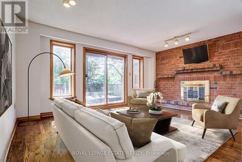 187 Holborne Avenue, Toronto, ON - Indoor Photo Showing Living Room With Fireplace