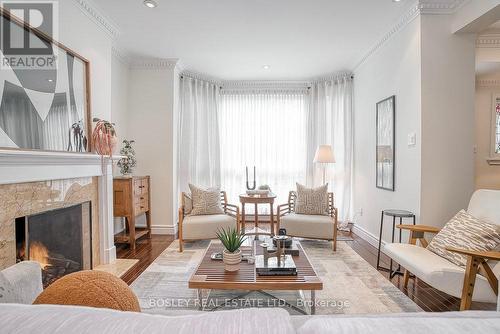 5 Nanton Avenue, Toronto, ON - Indoor Photo Showing Living Room With Fireplace