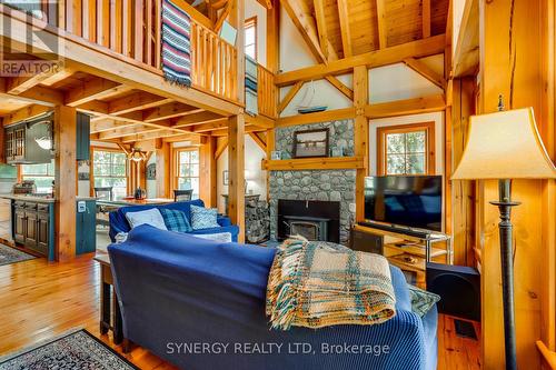 71641 Old Cedarbank Lane, Bluewater (Dashwood), ON - Indoor Photo Showing Living Room With Fireplace