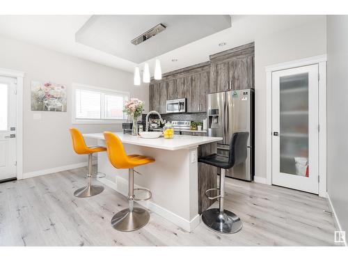 1797 Erker Wy Nw, Edmonton, AB - Indoor Photo Showing Kitchen With Stainless Steel Kitchen With Upgraded Kitchen