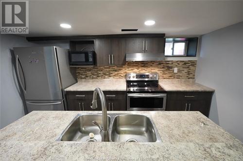 3085 Longfellow Unit# Lower, Windsor, ON - Indoor Photo Showing Kitchen With Double Sink With Upgraded Kitchen