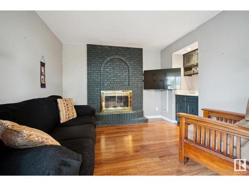 6304 187 St Nw, Edmonton, AB - Indoor Photo Showing Living Room With Fireplace