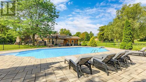 5 Mcnamara Court, Ajax (Northwest Ajax), ON - Outdoor With In Ground Pool With Deck Patio Veranda